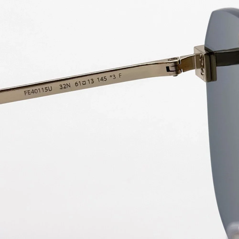 NEW FENDI SUNGLASSES FE40115U 32N GOLD/GREEN UNISEX EYEWEAR